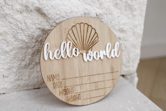 Hello World Announcement Plaque