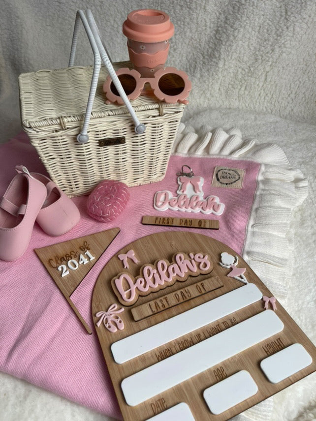 Interchangeable First and Last Day Board - Ballerina Design Bundle